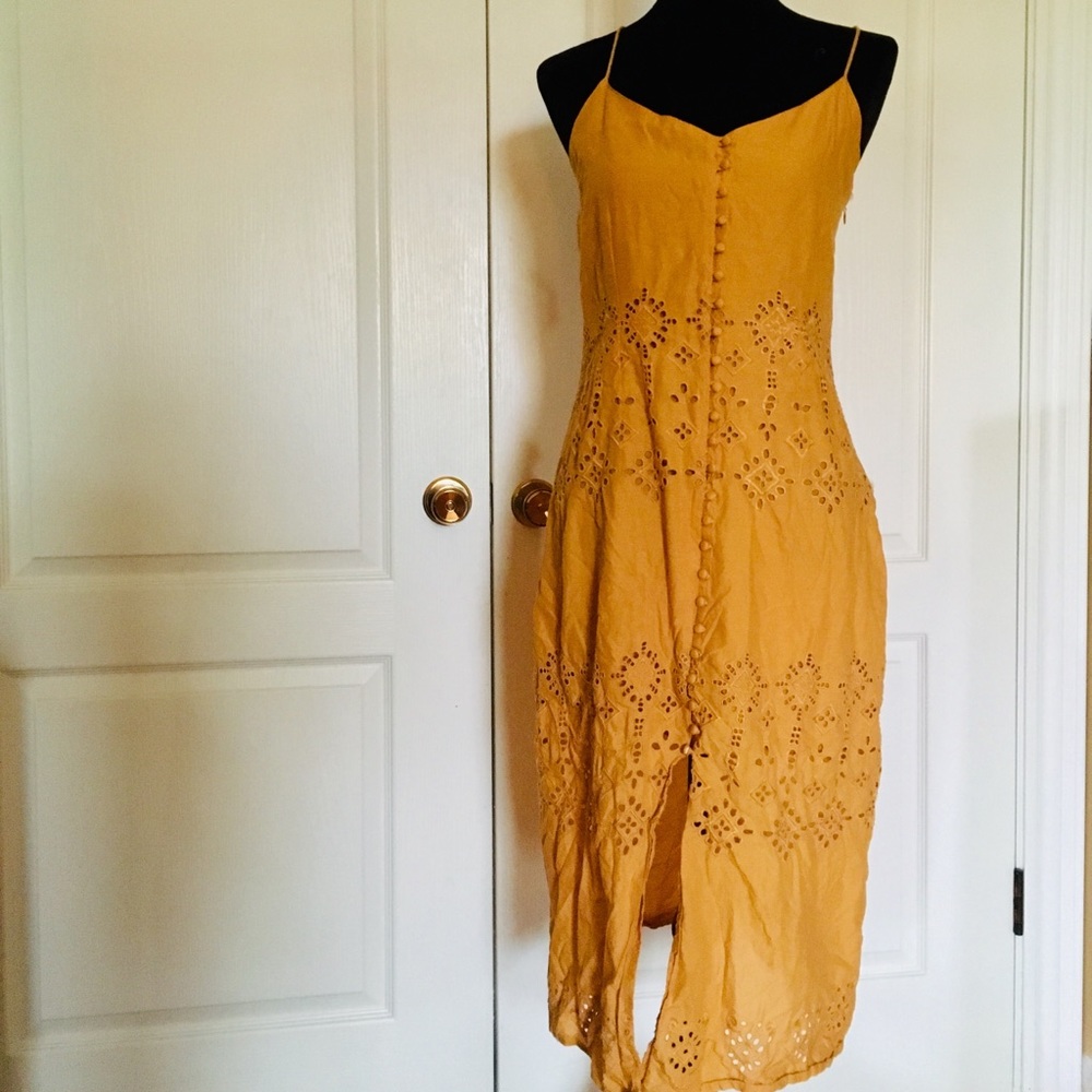 Primark mustard dress 🥥🥛